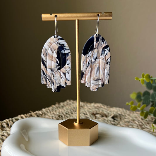 Tiered Arches Polymer Clay Earrings