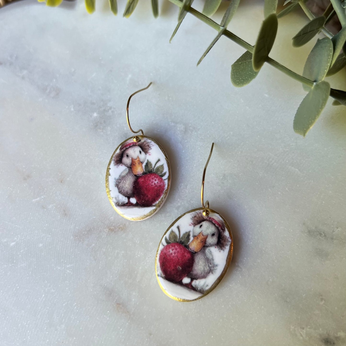Strawberry Goose Collection: Polymer Clay Lightweight Dangles