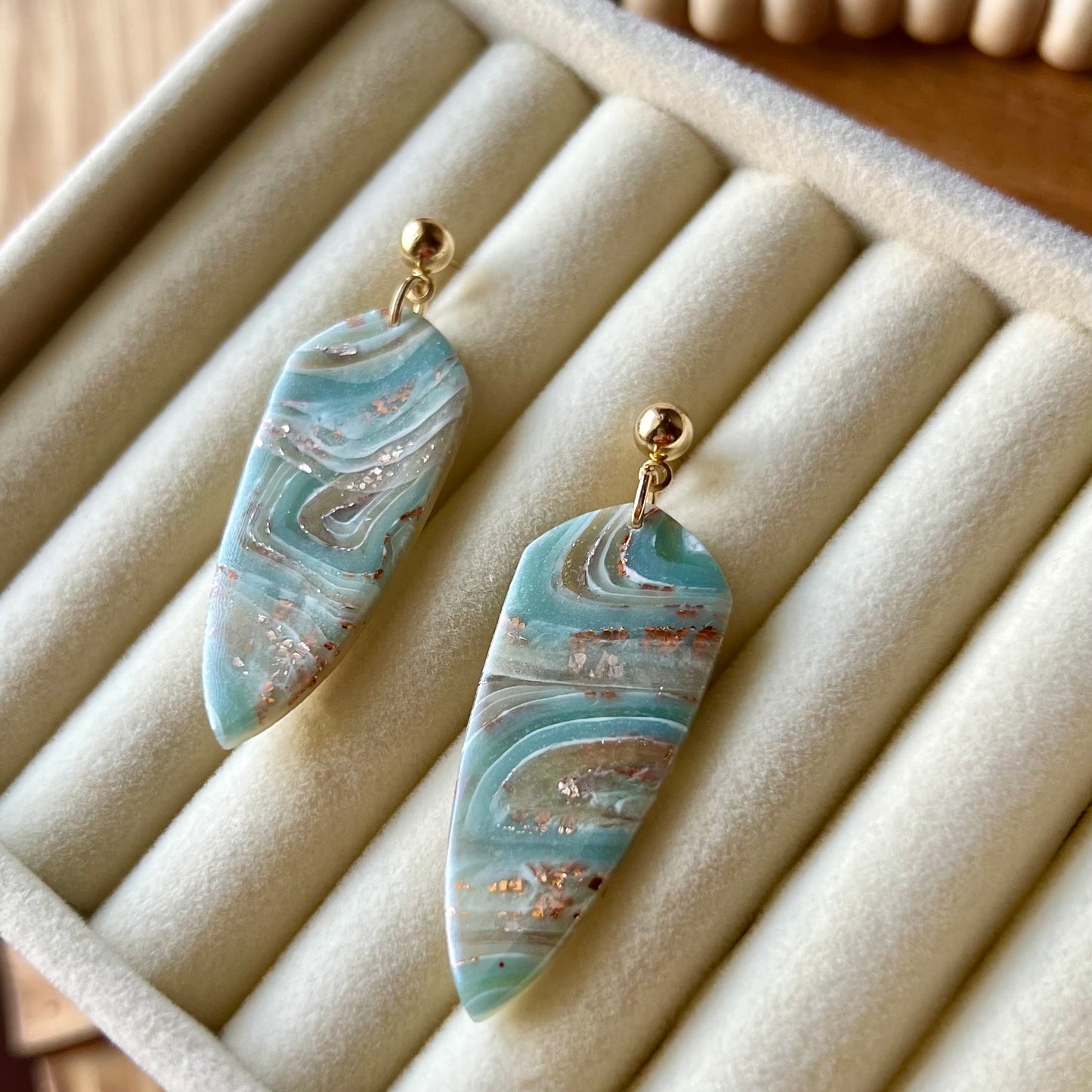 Ethereal Waves Collection: Dagger Polymer Clay Earrings