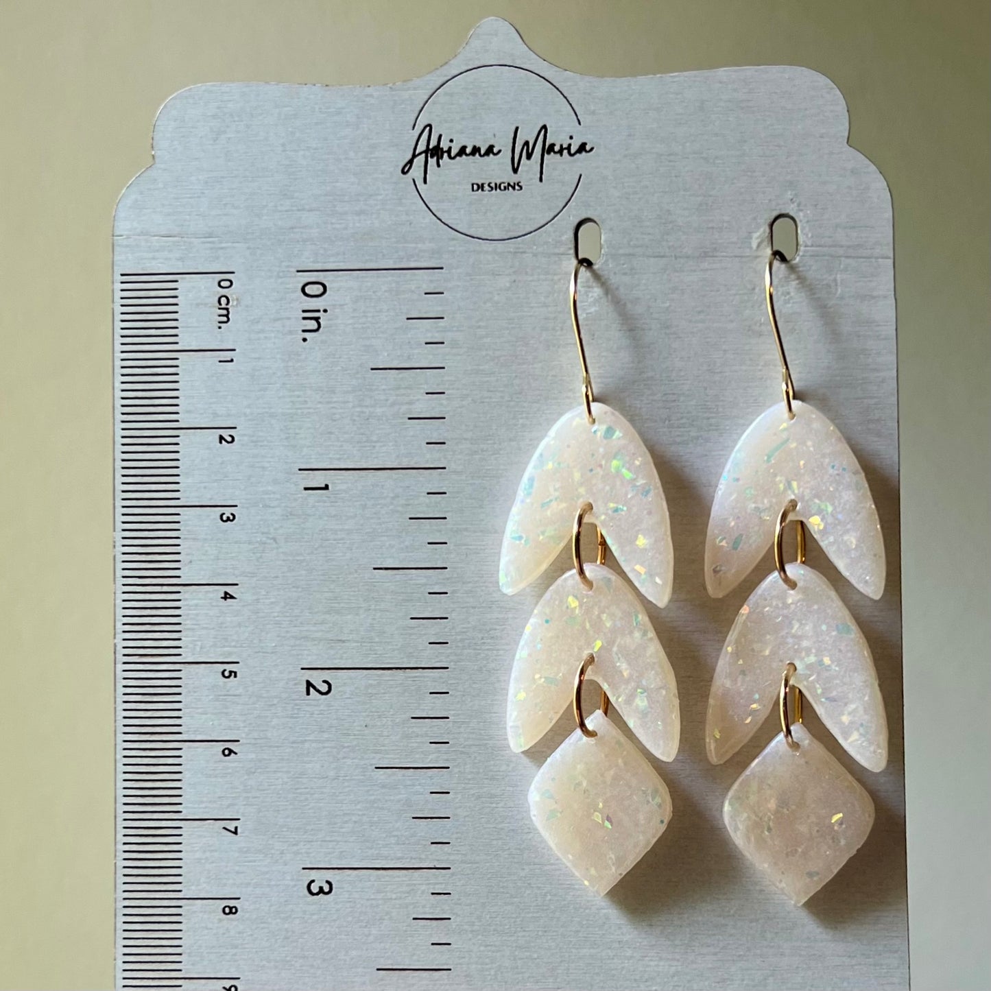 Classy Opal Polymer Clay Statement Earrings, lightweight dangles, Gift for her