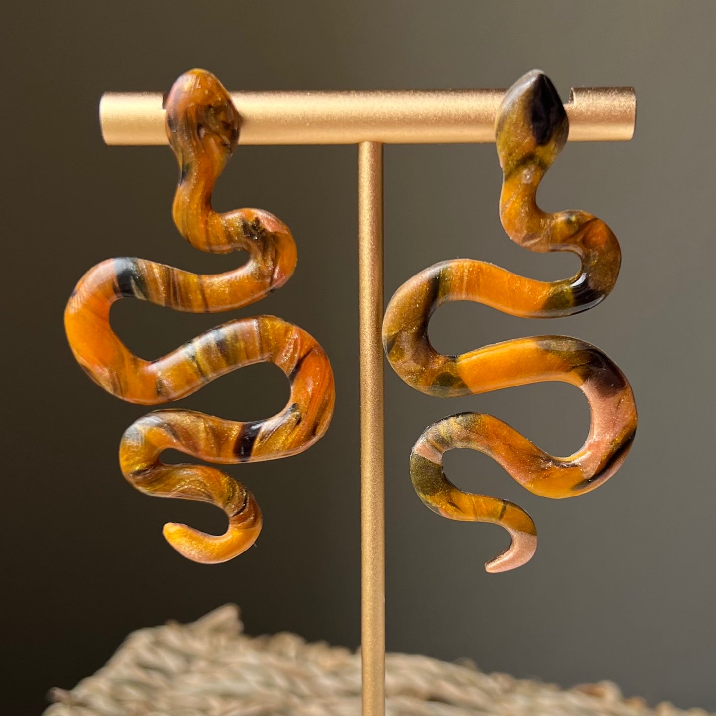 Snake Polymer Clay Earrings