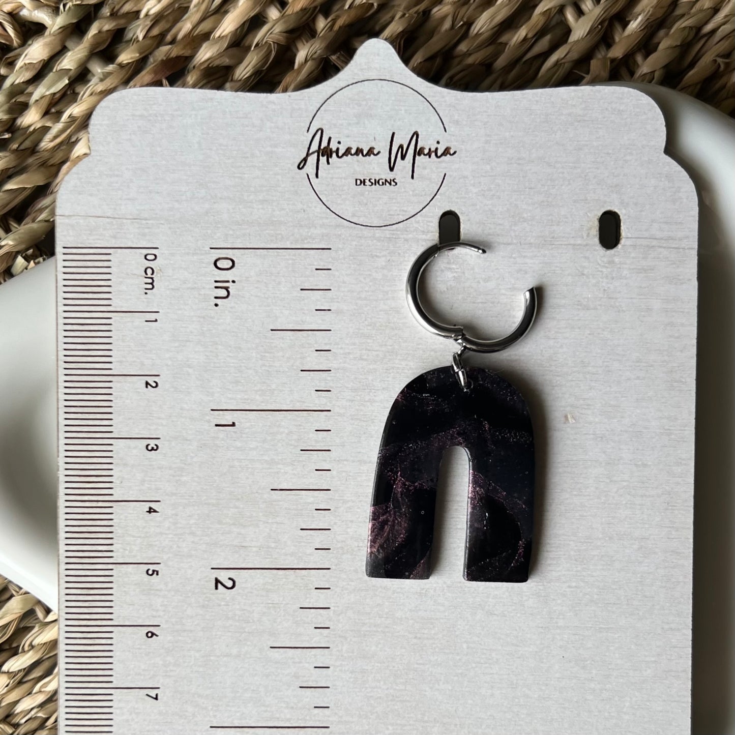 Midnight Magic: Arches Polymer Clay Earrings