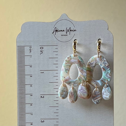 Spring Agate Polymer Clay Earrings