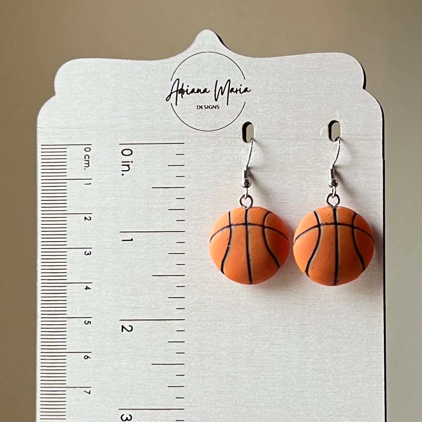Basketball Polymer Clay Earrings