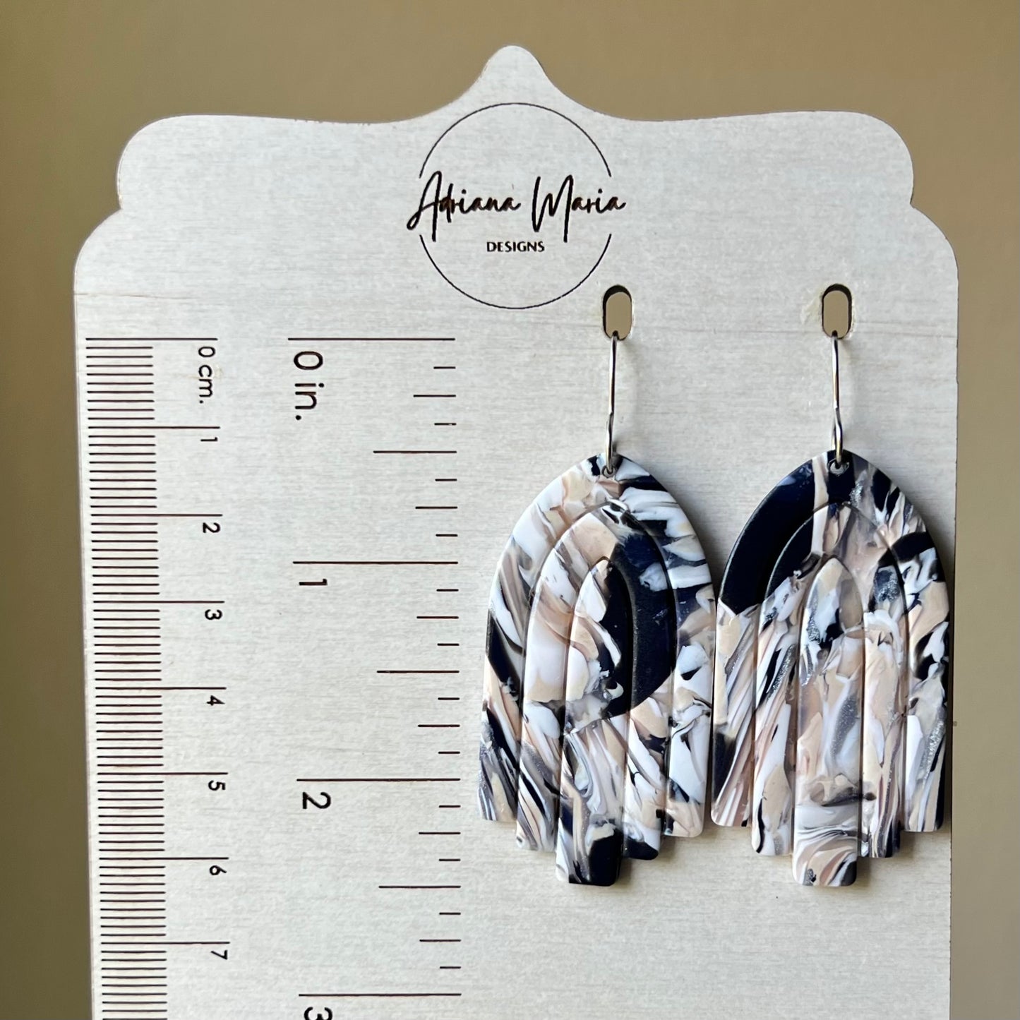 Tiered Arches Polymer Clay Earrings