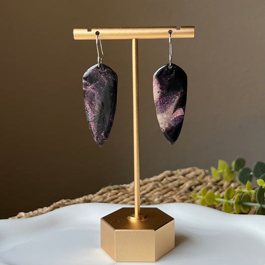 Midnight Magic: Dagger Polymer Clay Earrings