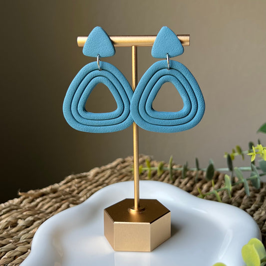 Minimalist Textured Embossed Polymer Clay Earrings