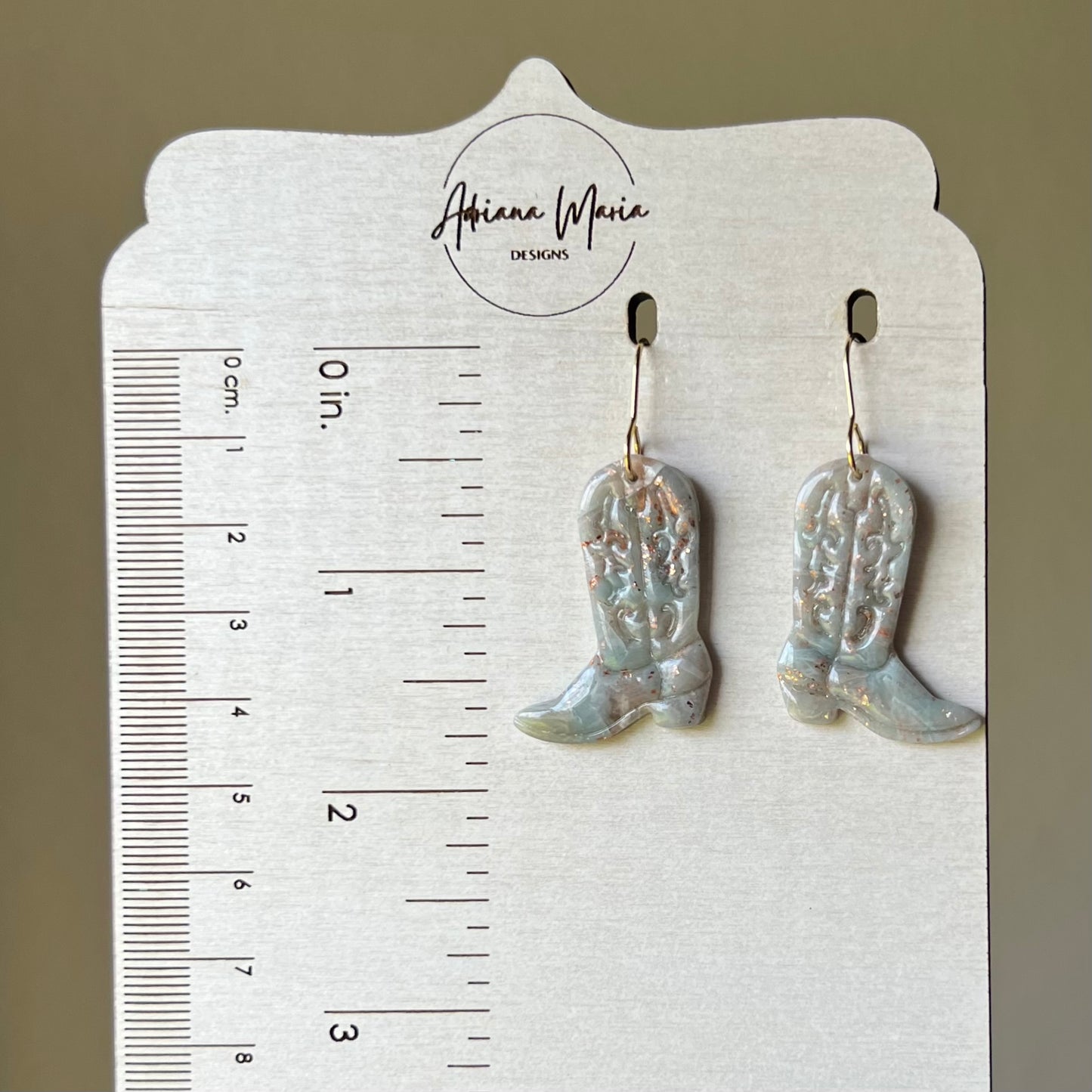 Cowgirl Boot Polymer Clay Earrings