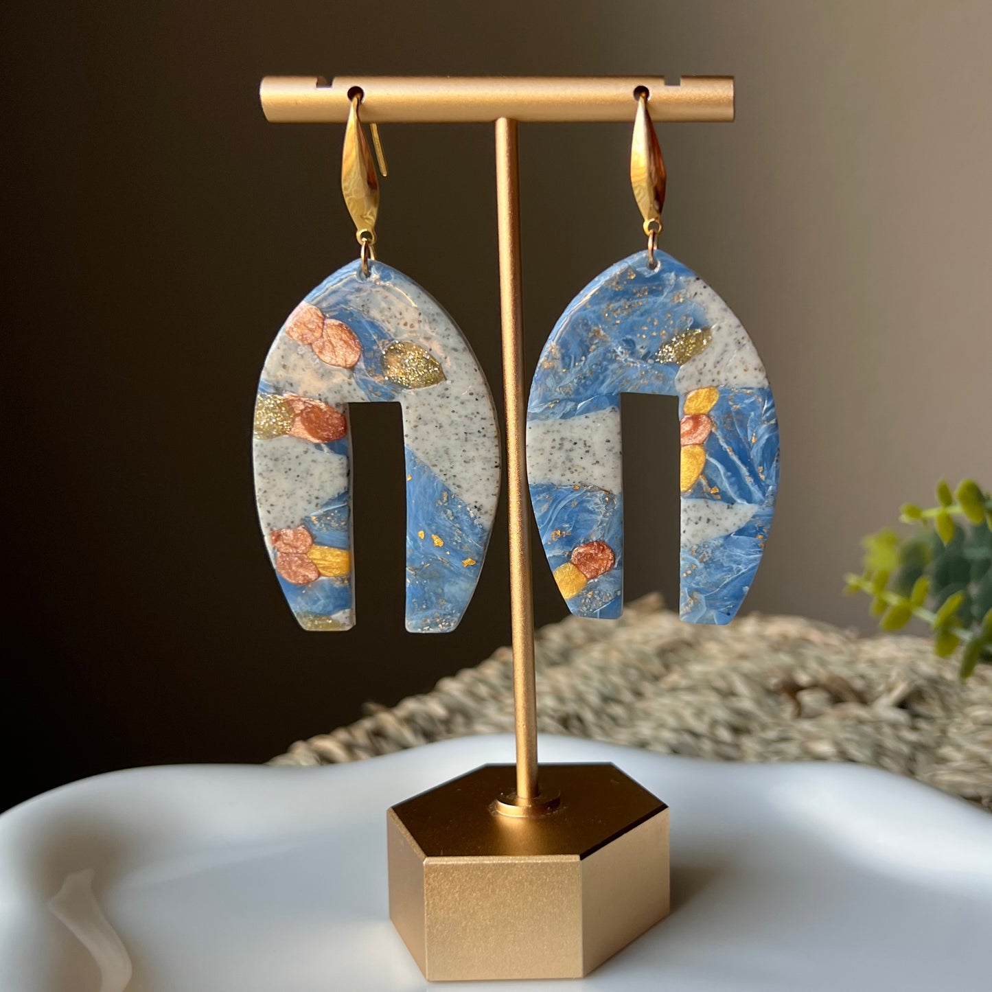 Large Arches Polymer Clay Statement Earrings