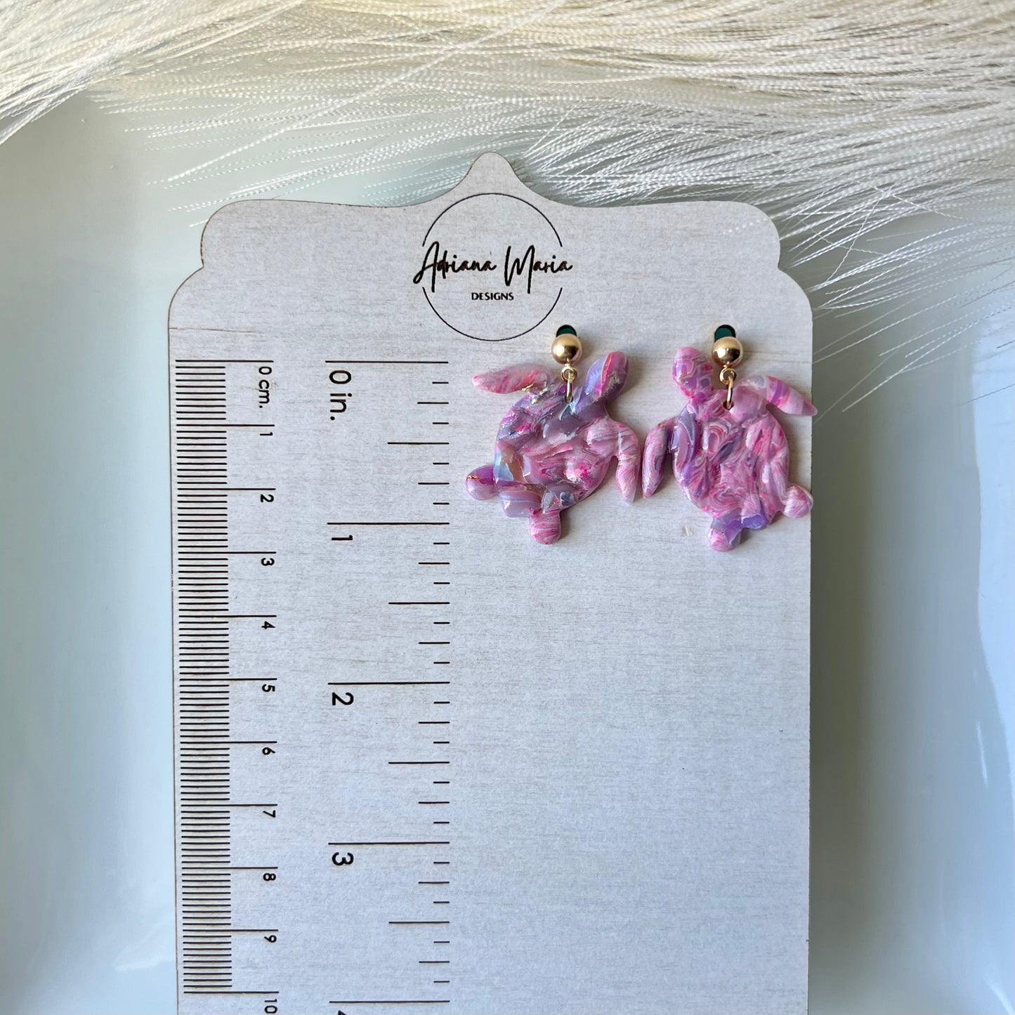 Sea Turtle Polymer Clay Earrings