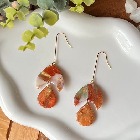 Earthen Glow Polymer Clay Earrings