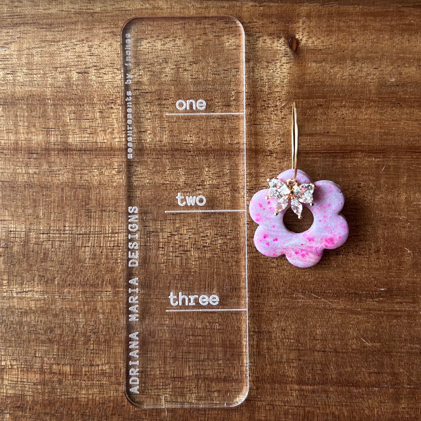 Retro Flower Inspired Polymer Clay Earrings