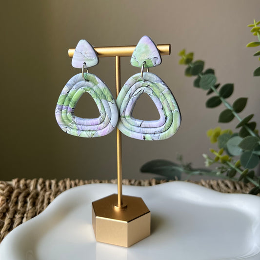 Watercolor Polymer Clay Earrings