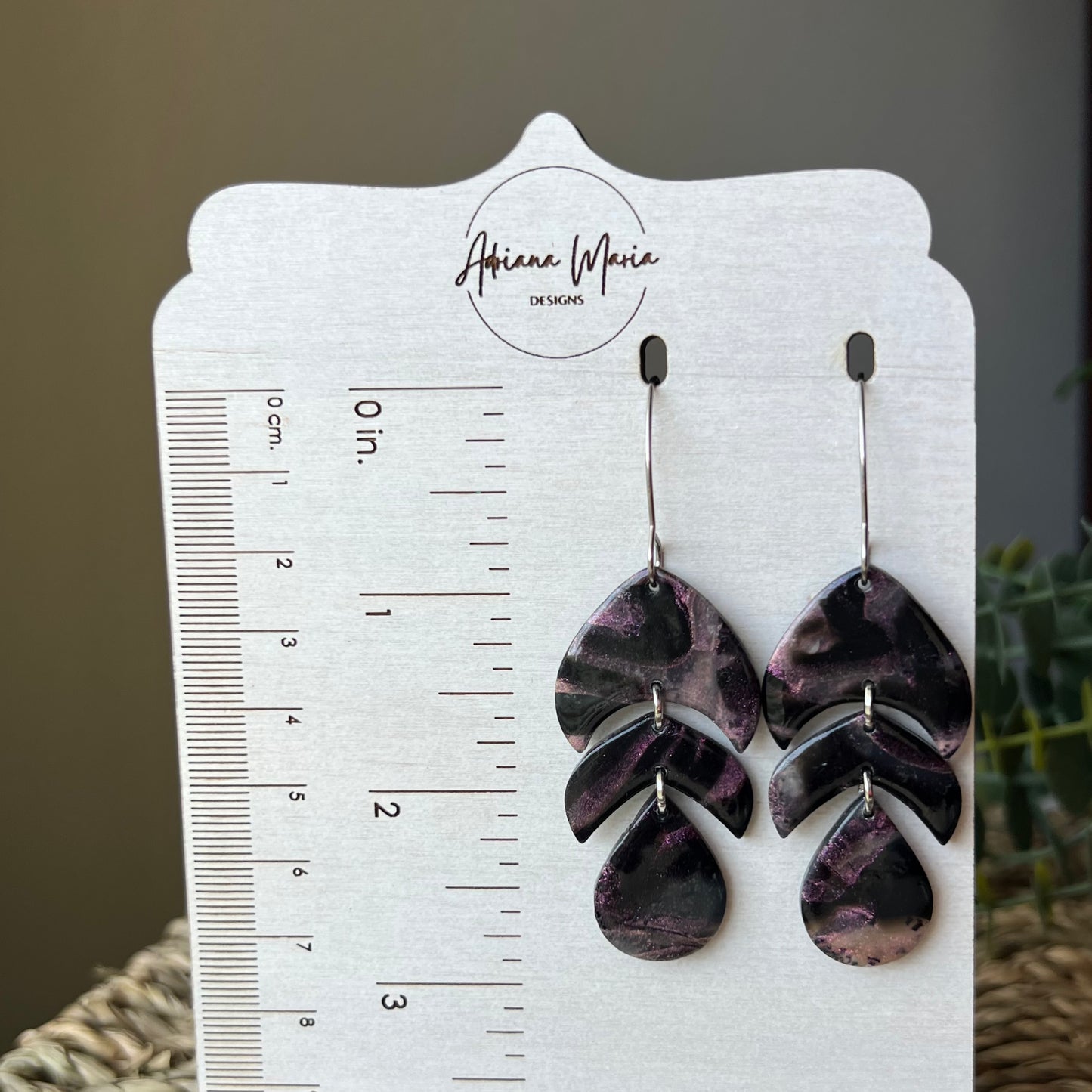 Midnight Magic: Polymer Clay Earrings
