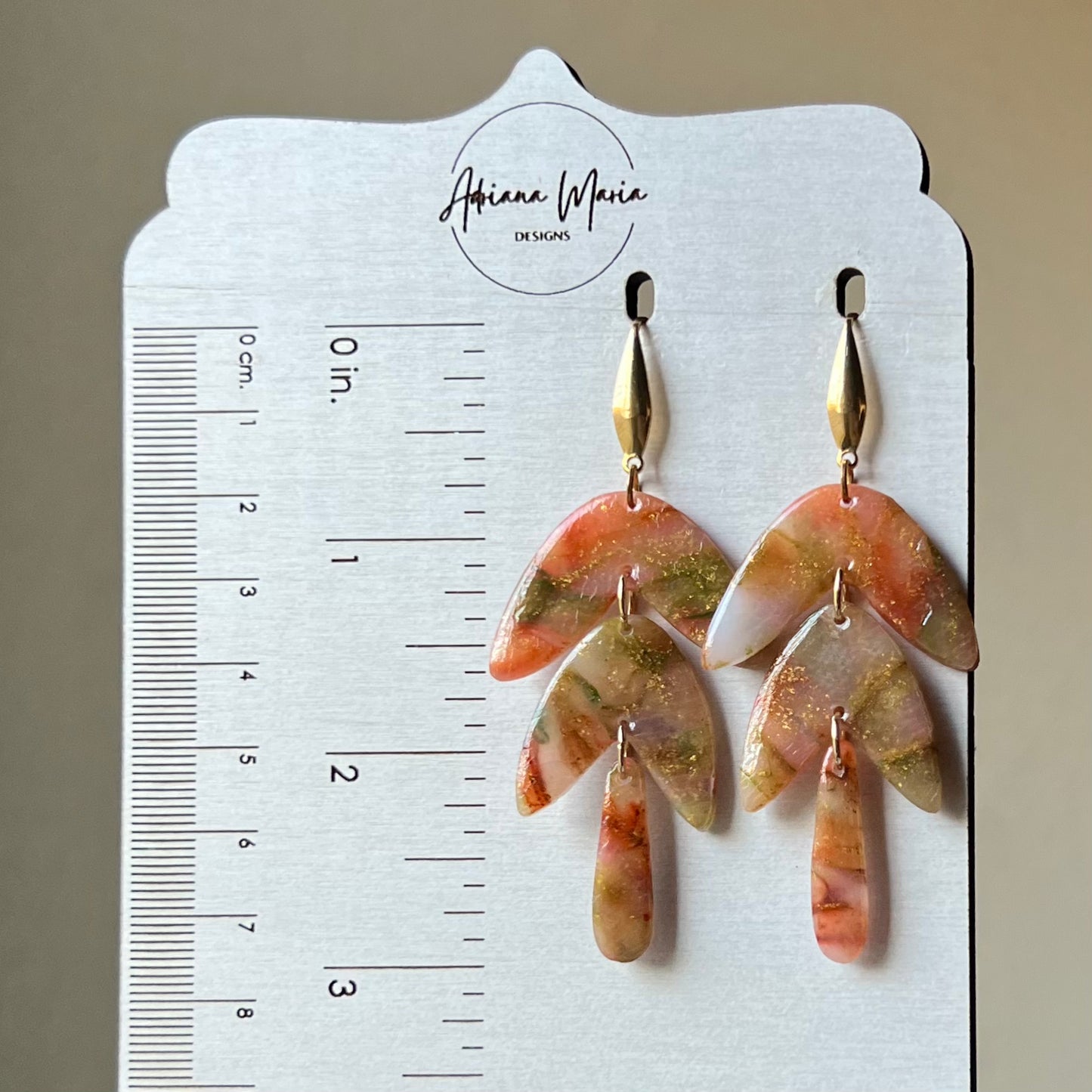 Marbled Translucent Polymer Clay Earrings