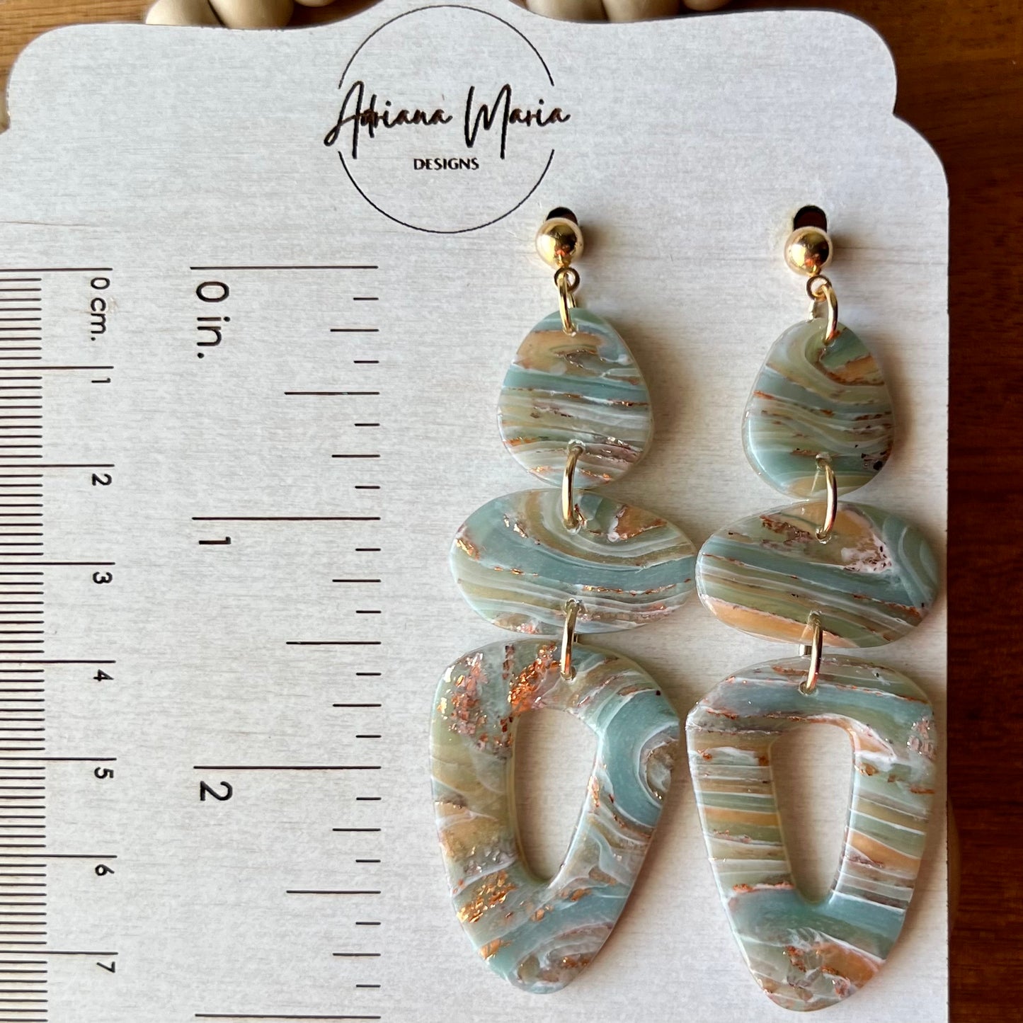 Ethereal Waves Collection: Polymer Clay Statement Earrings
