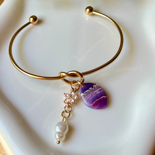 Polymer Clay Knot Bangle Bracelet