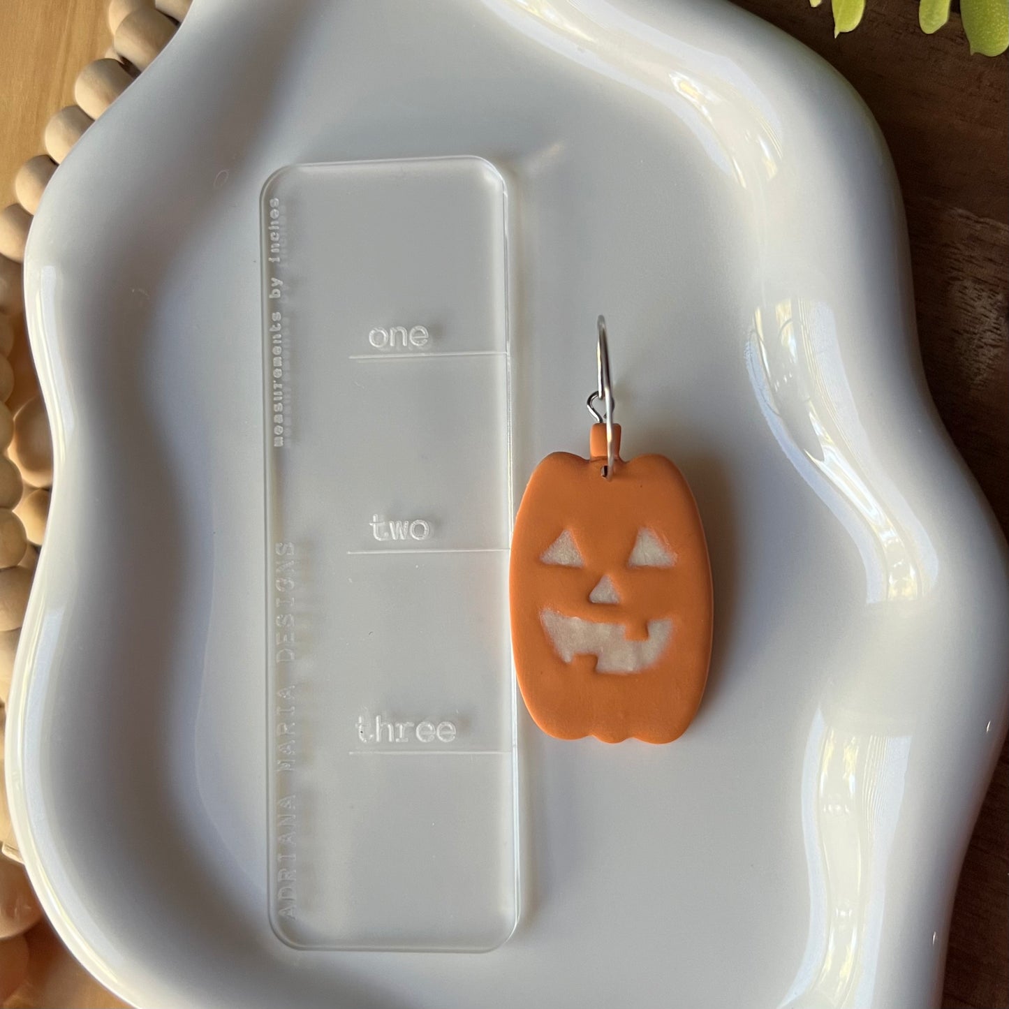 Orange Halloween Jack o’lantern Pumpkin Glow in the Dark Face Polymer Clay Hoop Earrings