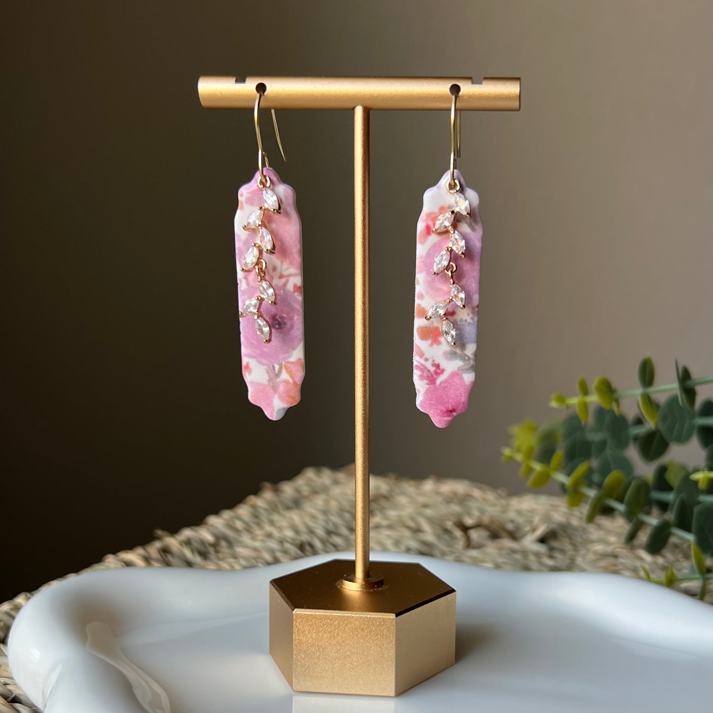 Soft Bloom Polymer Clay Earrings