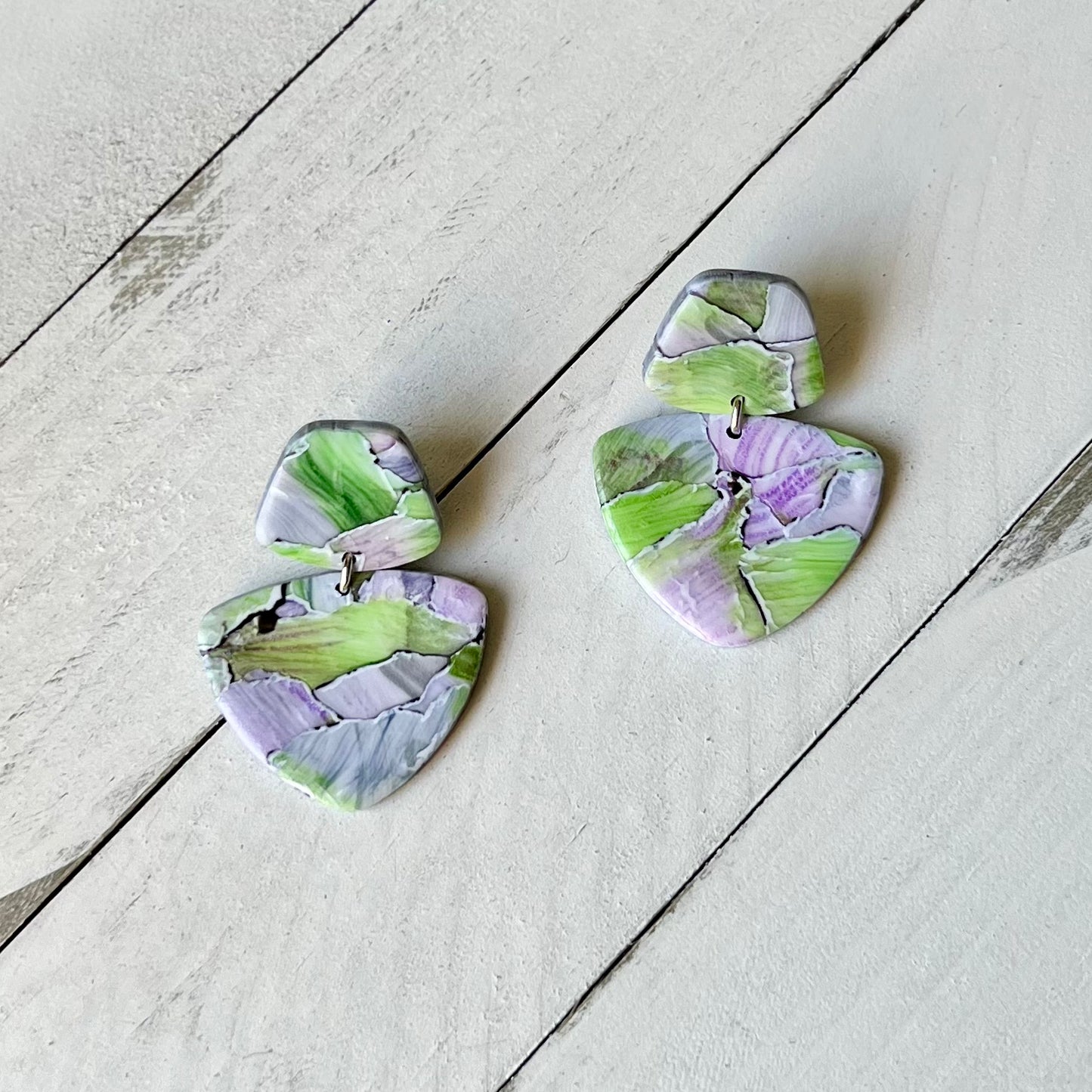 Watercolor Polymer Clay Earrings