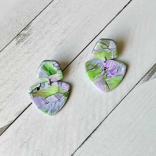 Watercolor Polymer Clay Earrings