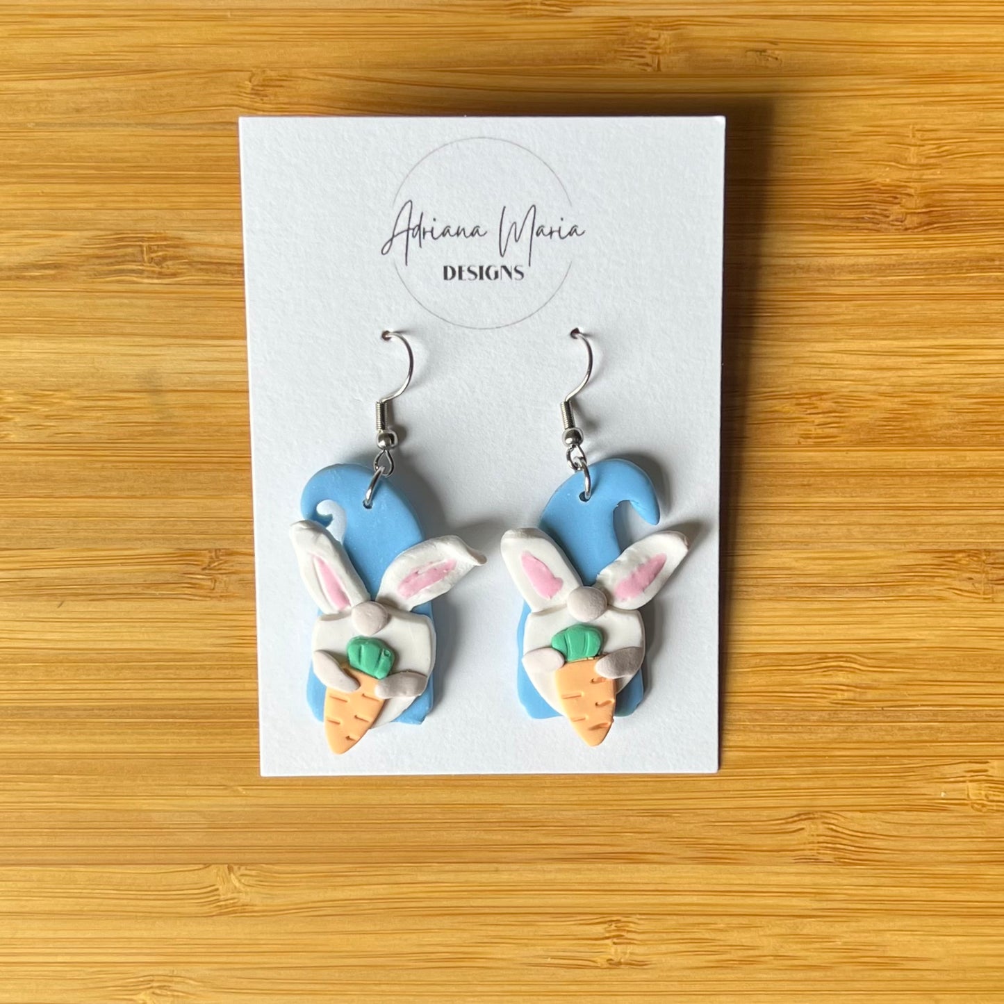 Bunny Gnome Polymer Clay Earrings