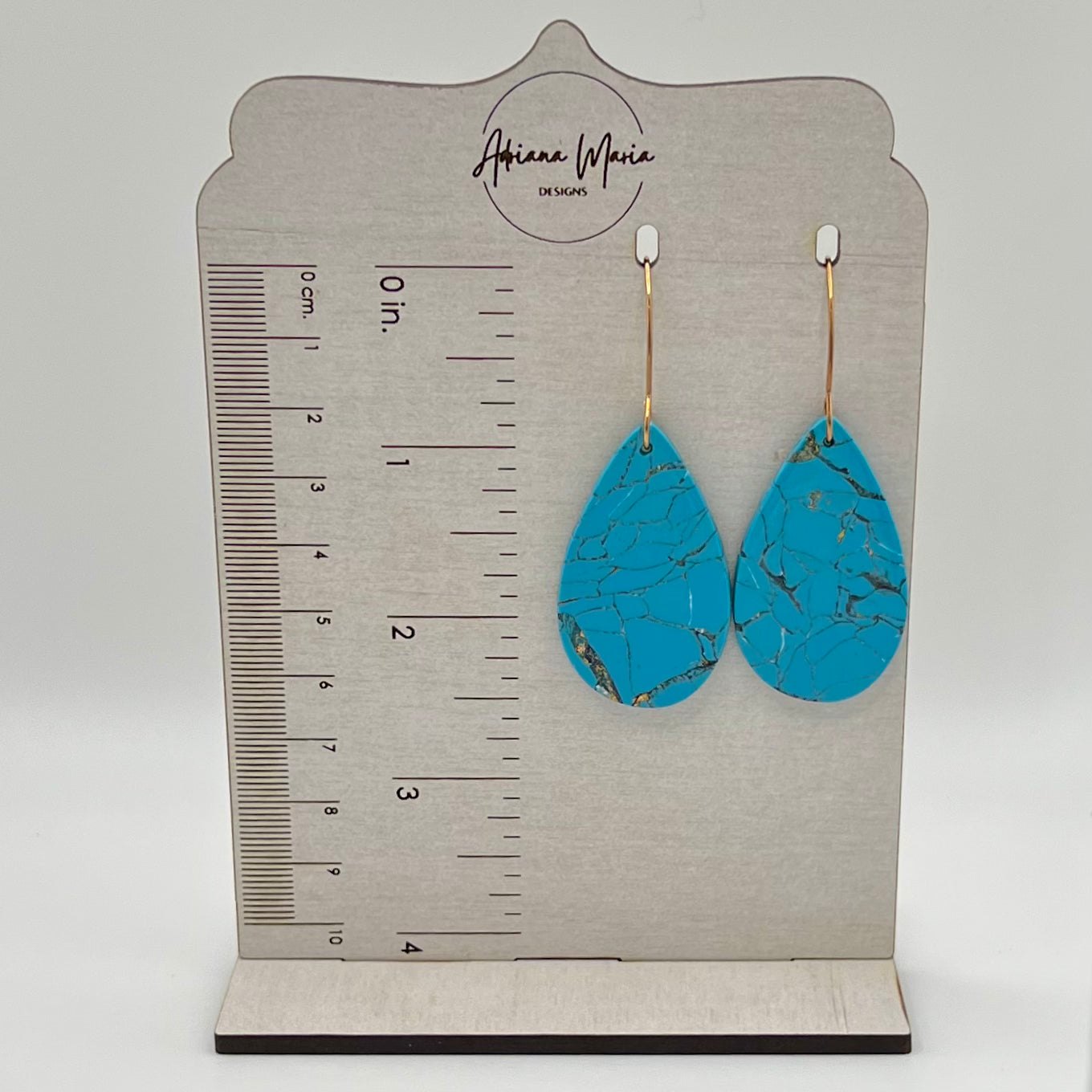 Turquoise Stone Inspired Polymer Clay Earrings