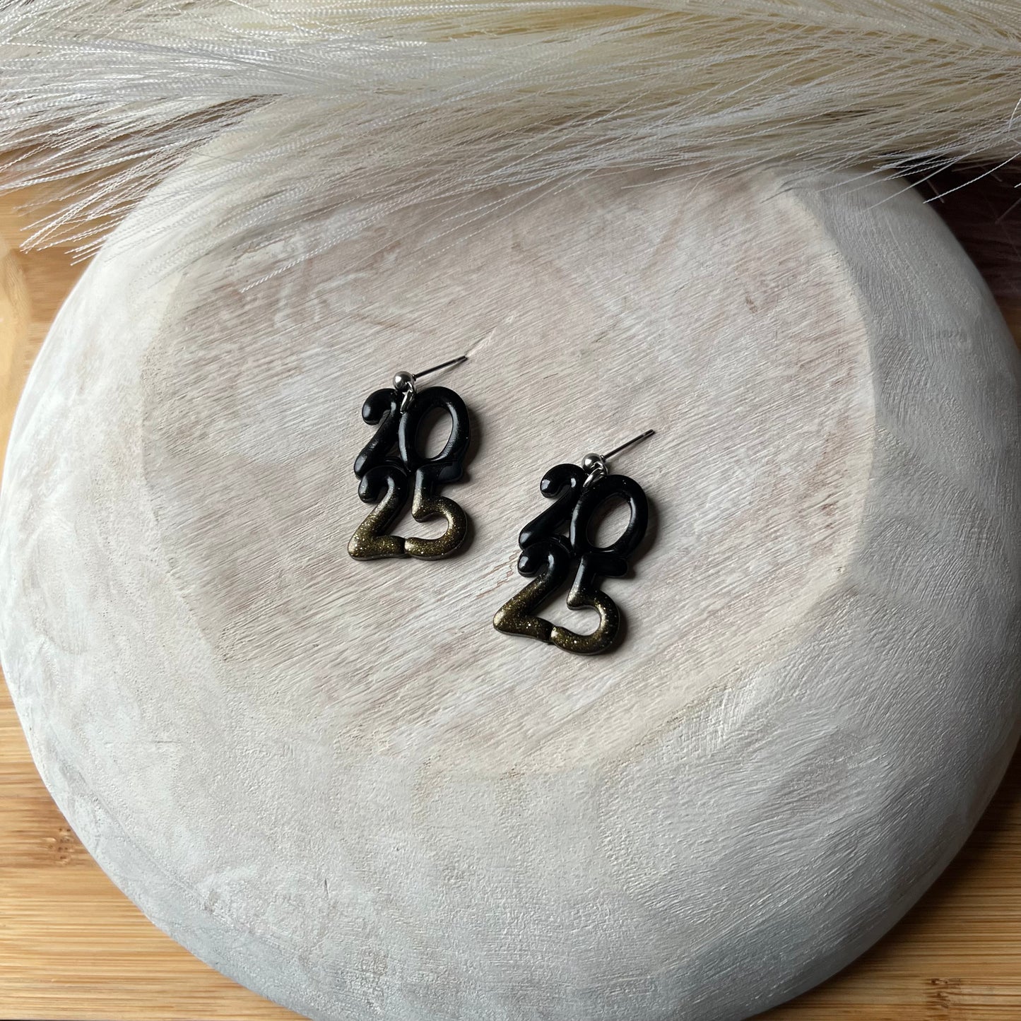 2025 New Year/Graduation Polymer Clay Earrings