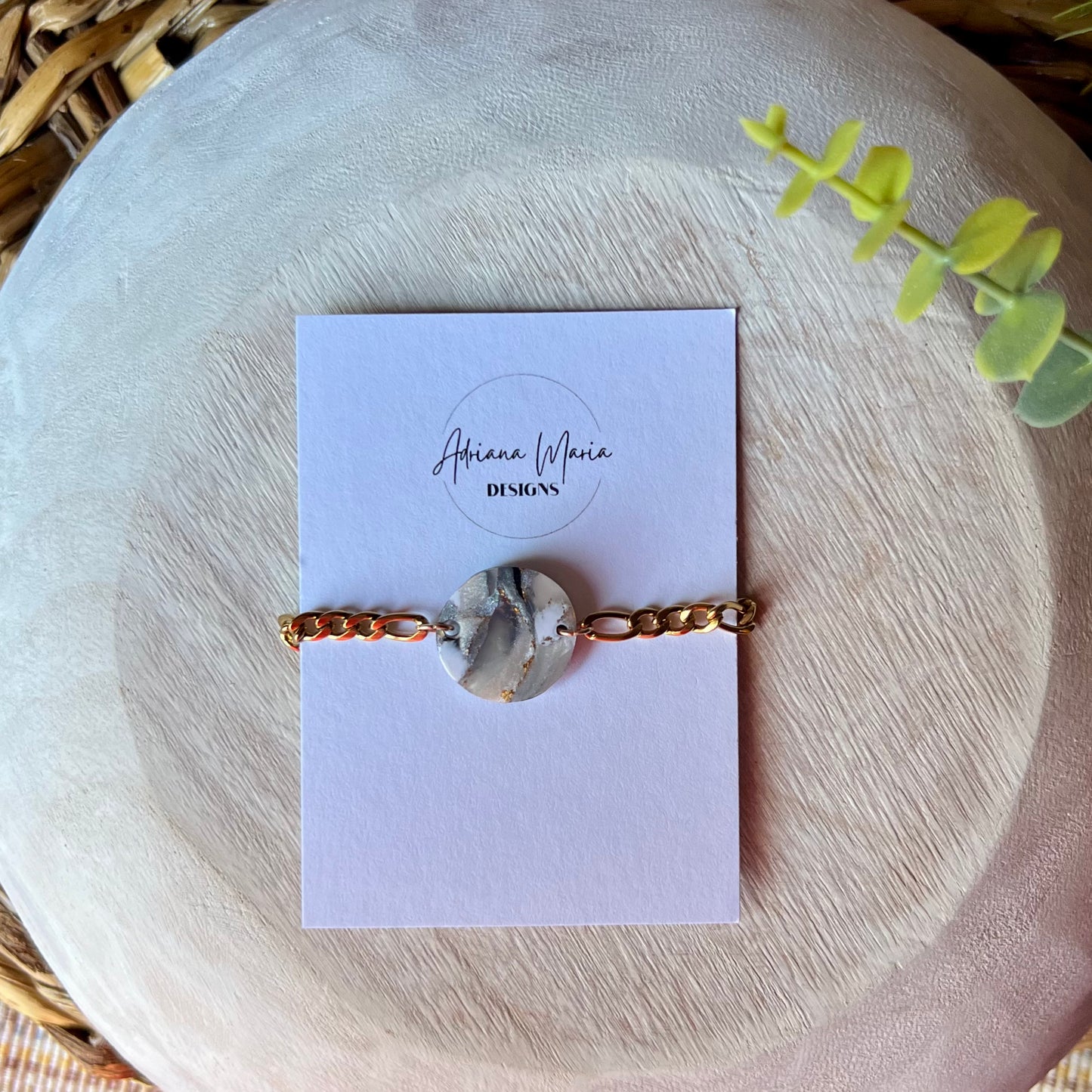 Polymer Clay Stone Bracelet