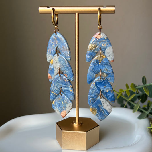 Polymer Clay Statement Huggie Hoop Earrings