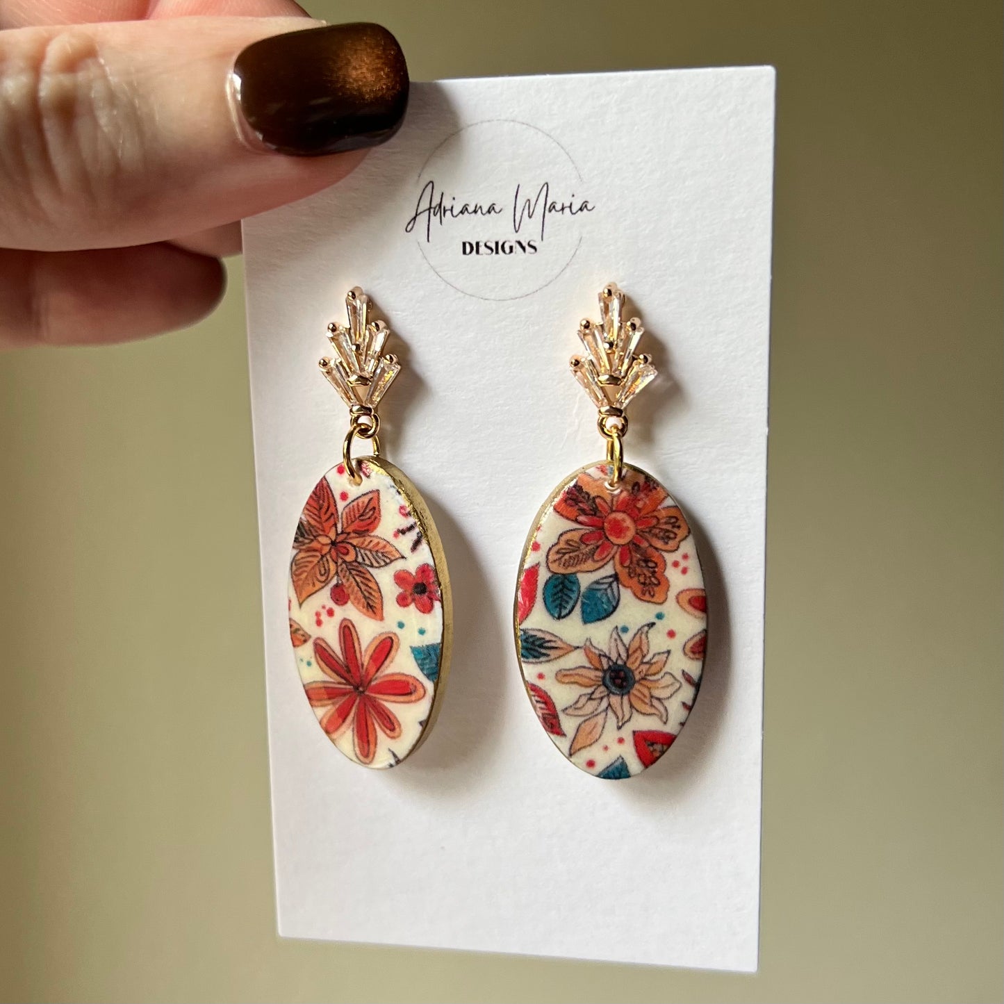 Festive Blooms Collection: Polymer Clay Earrings