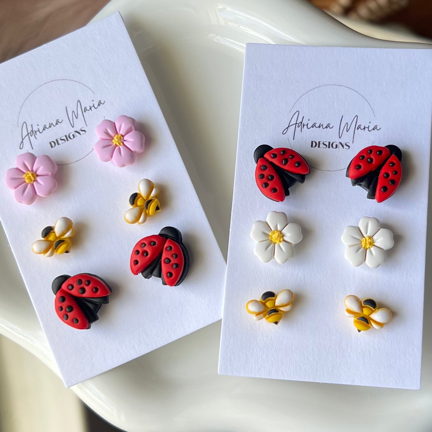 Spring Polymer Clay Stud Earring Pack