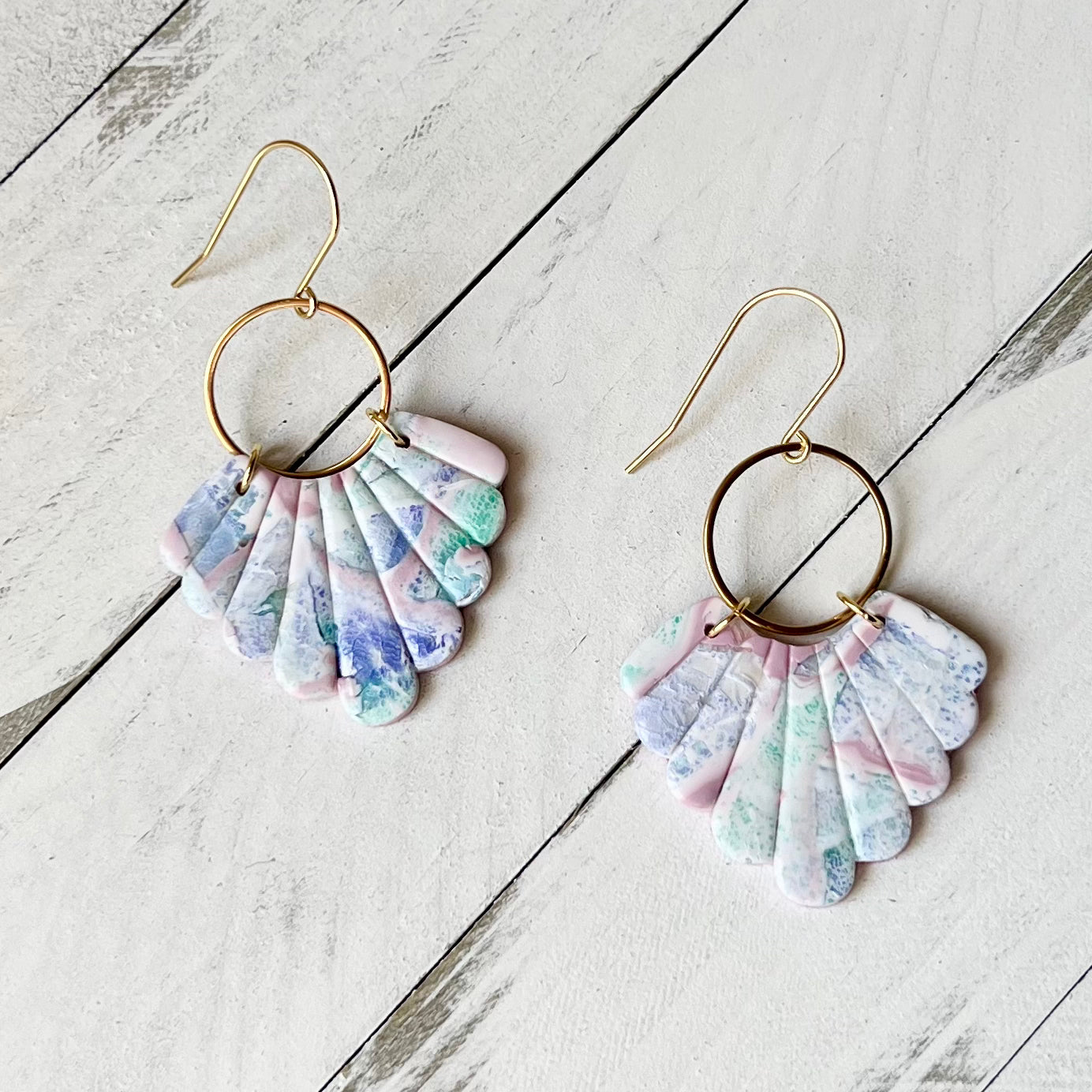 Watercolor Polymer Clay Earrings