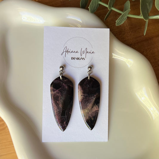Midnight Magic: Dagger Polymer Clay Earrings