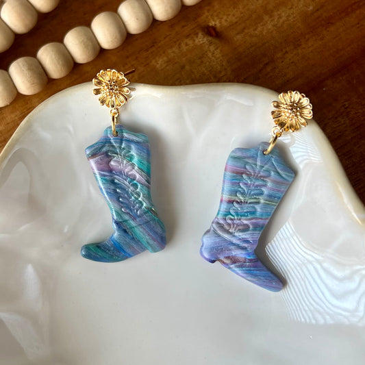 Clay Cowboy Boots Polymer Clay Earrings