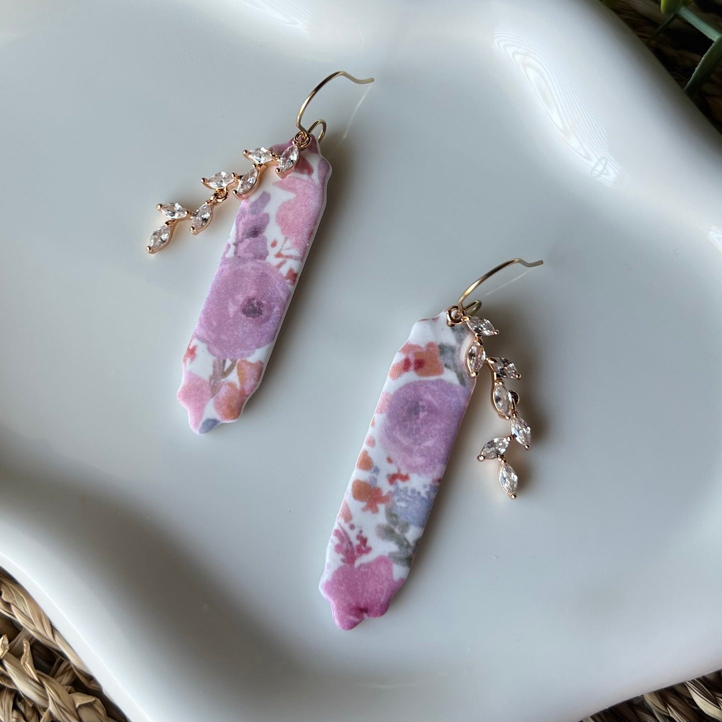 Soft Bloom Polymer Clay Earrings