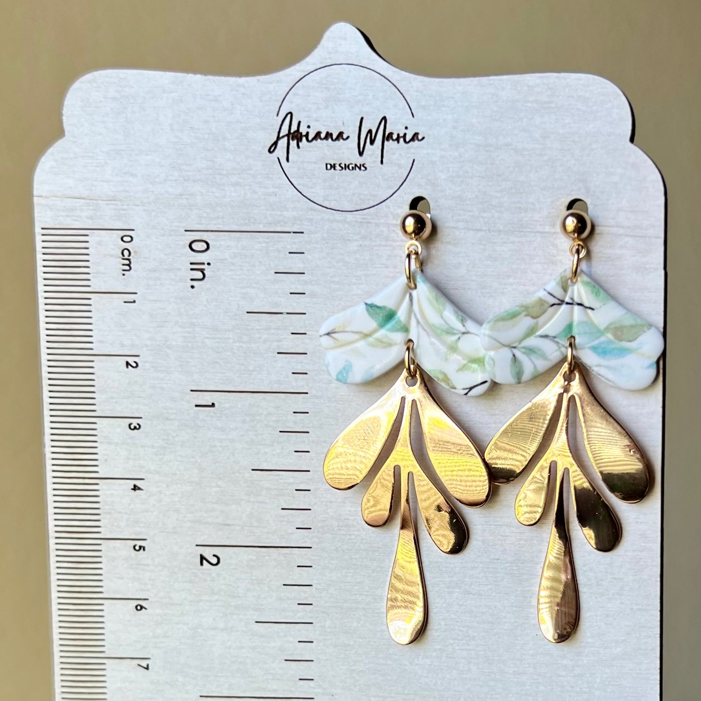 Spring Floral Polymer Clay Dangle Earrings