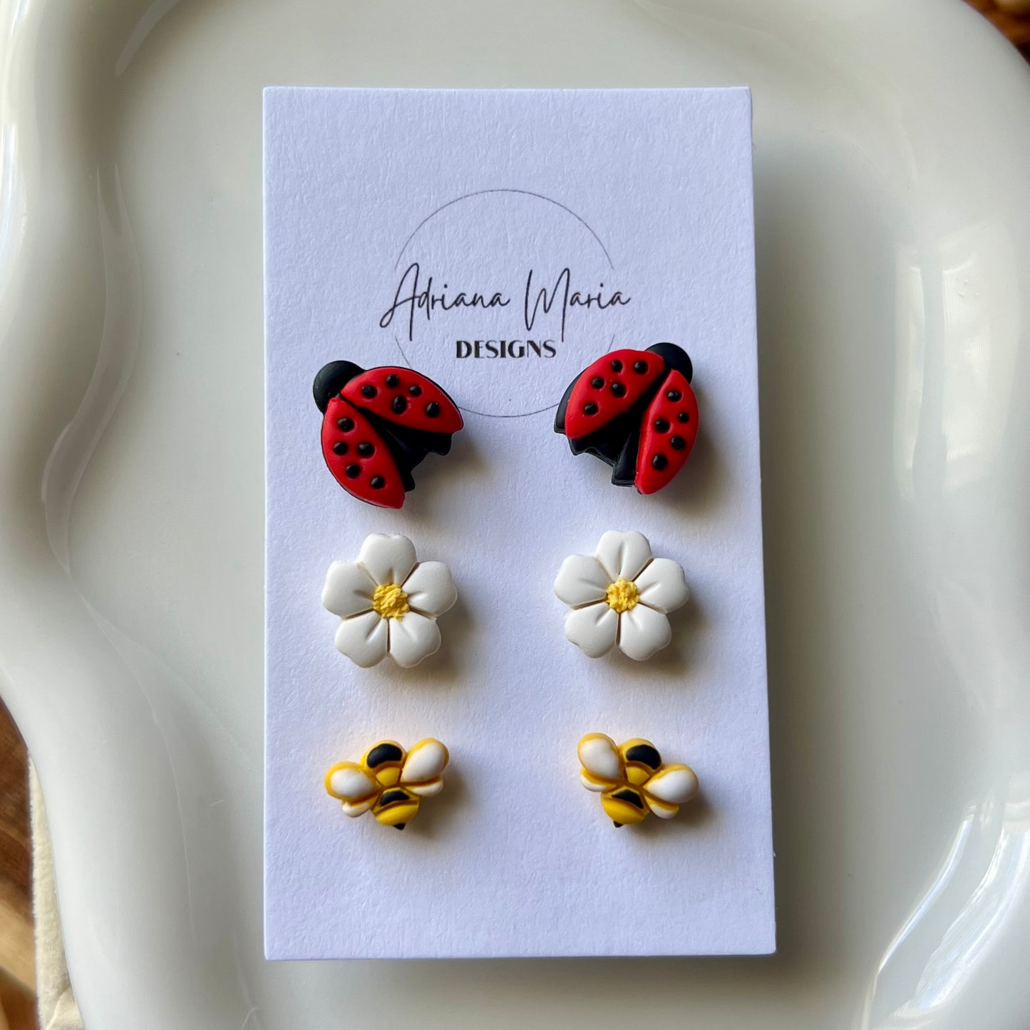 Spring Polymer Clay Stud Earring Pack