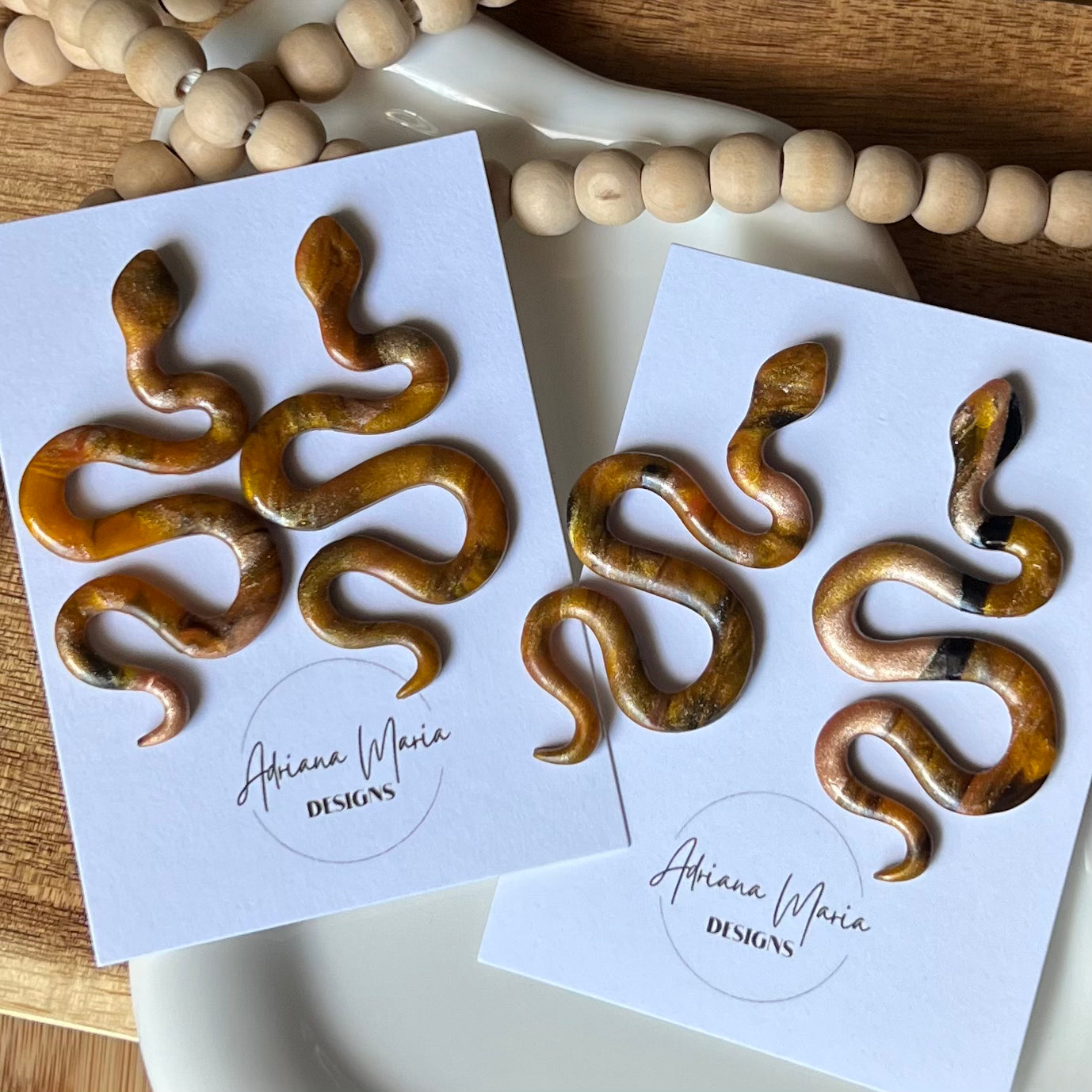 Snake Polymer Clay Earrings