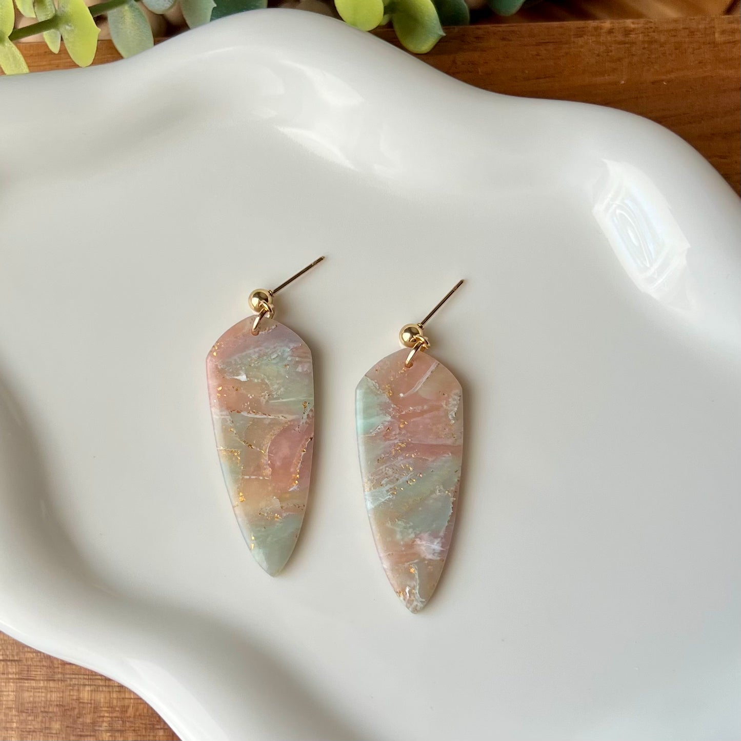 Pastel Dagger Polymer Clay Earrings