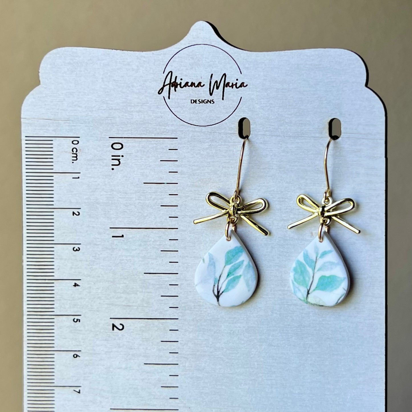 Spring Floral & Bow Polymer Clay Dangle Earrings
