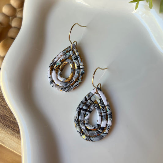 Leaf Clay Dangle Earrings