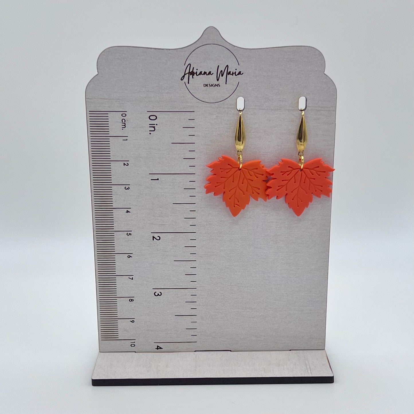 Maple Leaf Polymer Clay Earrings