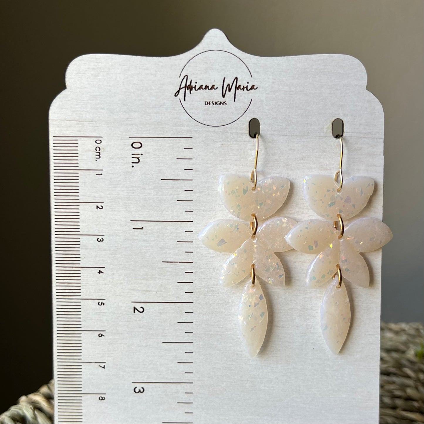 Opal Polymer Clay Statement Earrings