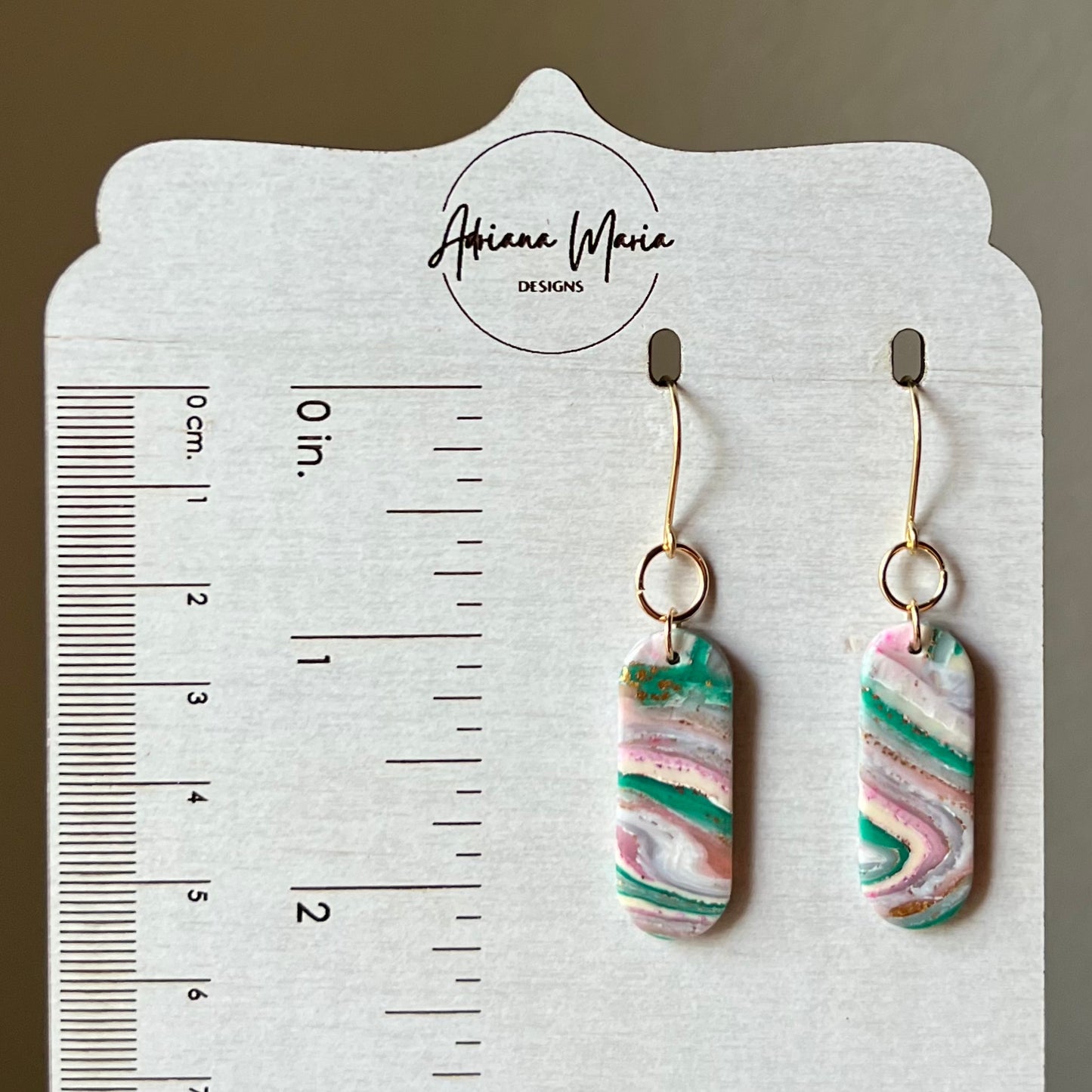 Faux Agate Polymer Clay Earrings