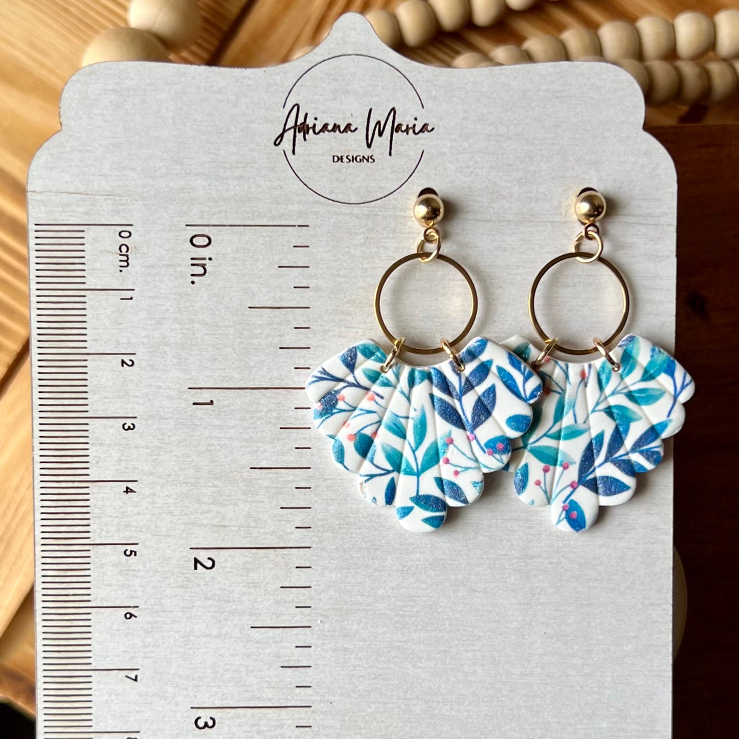 Spring Floral Polymer Clay Dangle Earrings