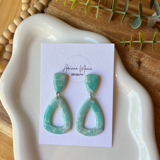 Ocean Waves Polymer Clay Earrings