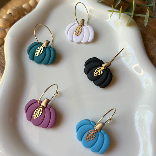 Hey Pumpkin! Clay Hoop Earrings