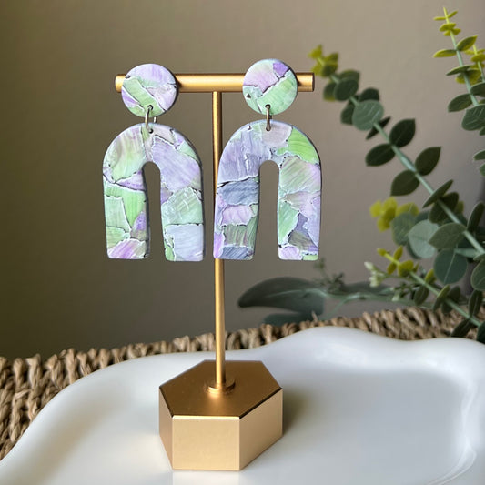 Watercolor Polymer Clay Earrings