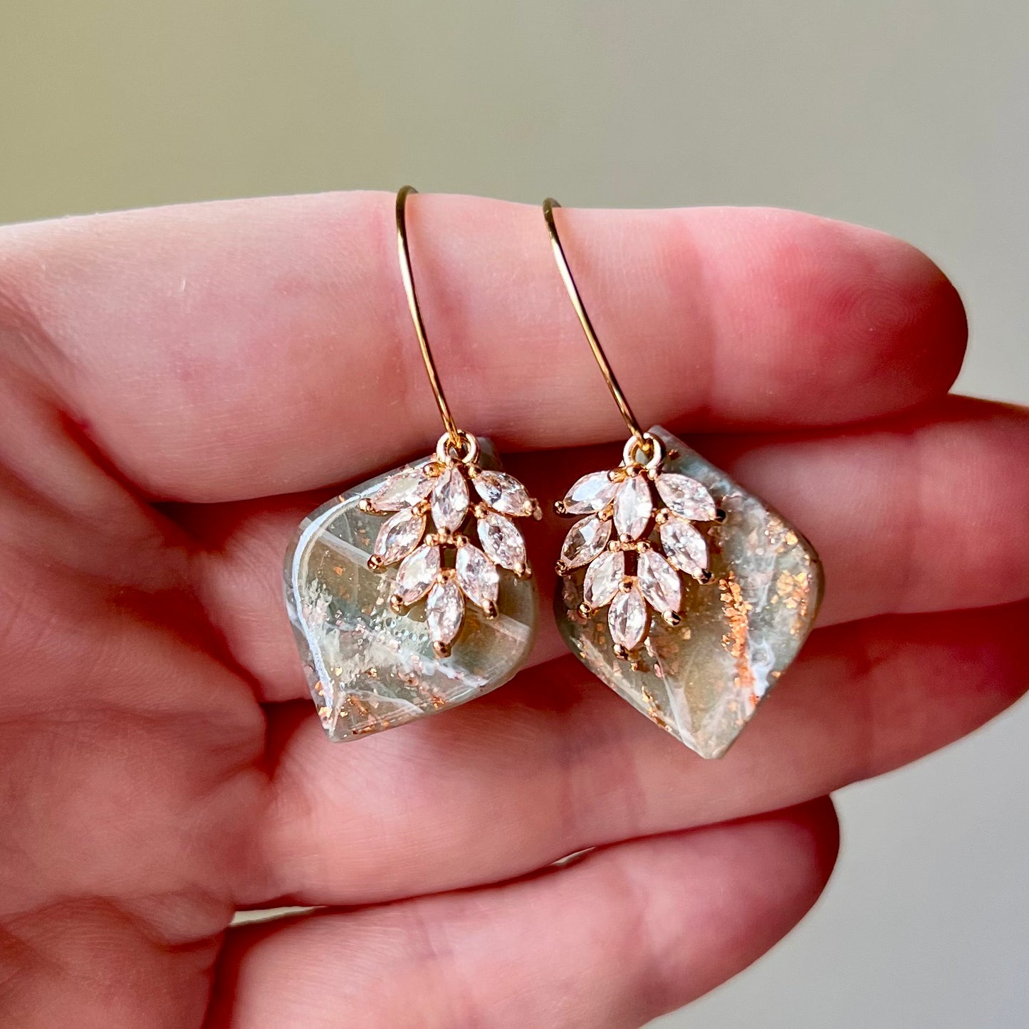 Ethereal Waves Collection: Polymer Clay Hoop Earrings